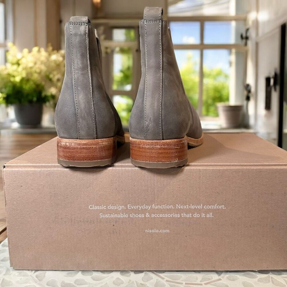 NISOLO Anthropologie $228 Chelsea Boots Women’s 11 Leather Ankle NEW Sustainable - Picture 10 of 13